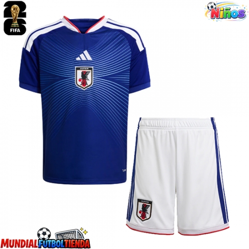 Camiseta Japón Primera Equipación Replica Mundial 2026 para niños mangas cortas (+ Pantalones cortos)